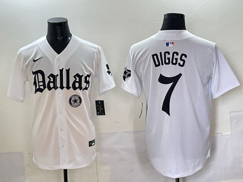 Men Dallas Cowboys #7 Diggs white Nike 2025 NFL Jersey 012